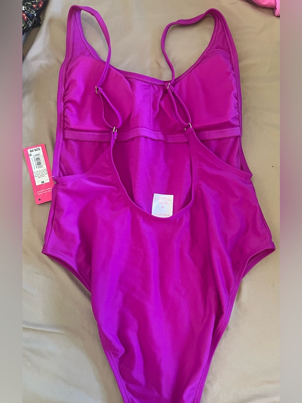 Xhilaration “Very Fuschia” High-Cut One Piece Swimsuit